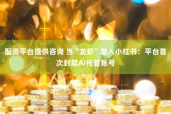 配资平台提供咨询 当“龙虾”潜入小红书：平台首次封禁AI托管账号